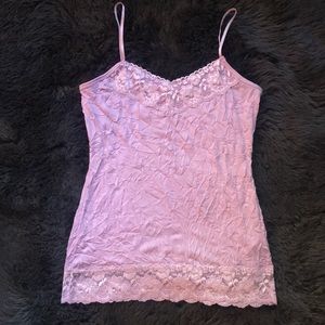 Lavender Crinkle Lace Cami